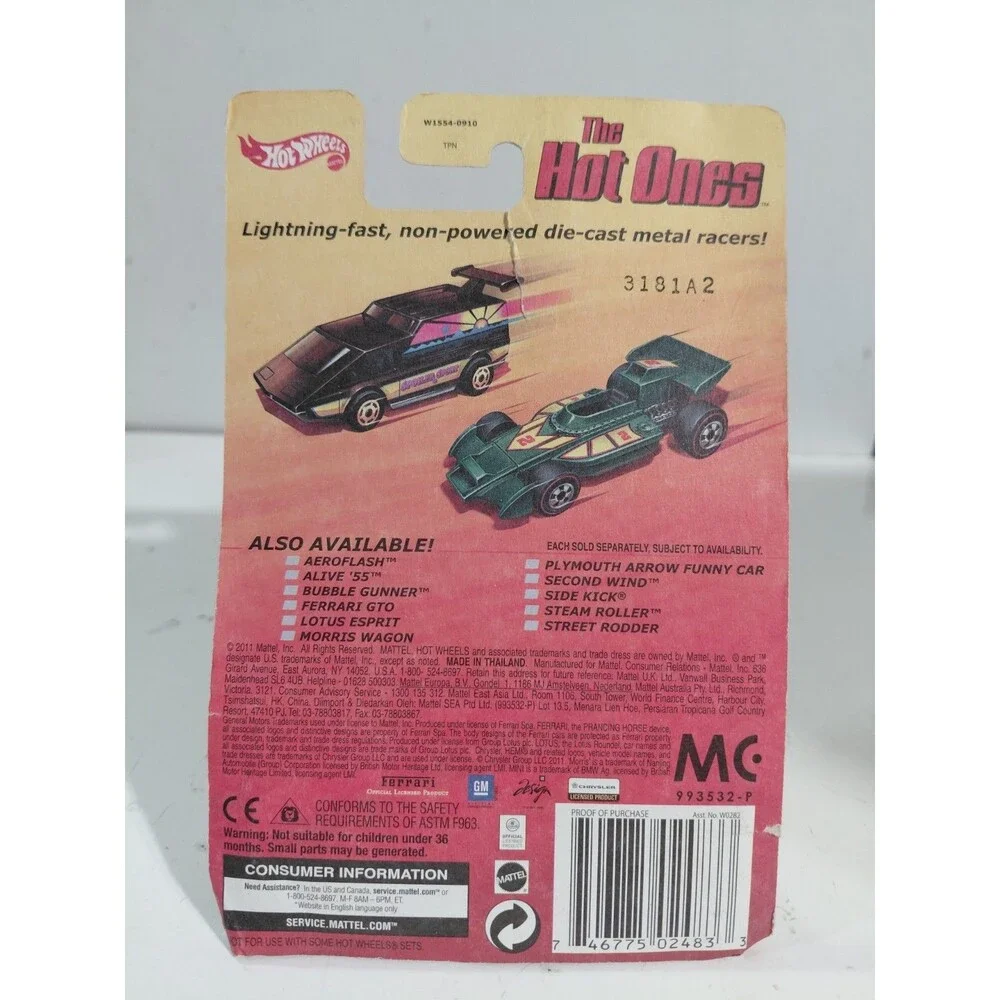 NIP Hot Wheels The Hot Ones 1:64 Die Cast Side Kick Car